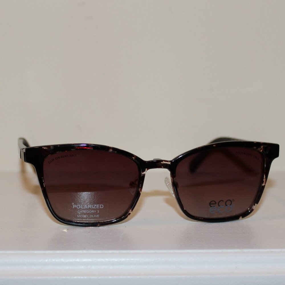 Eco Women's Glasses with sunglasses clip on (Olive)